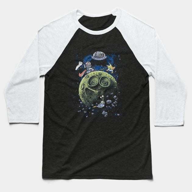 Sponge Planet Baseball T-Shirt by georgeslemercenaire